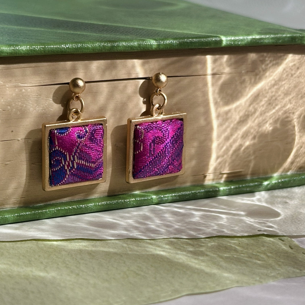 Purple Song Brocade Earrings