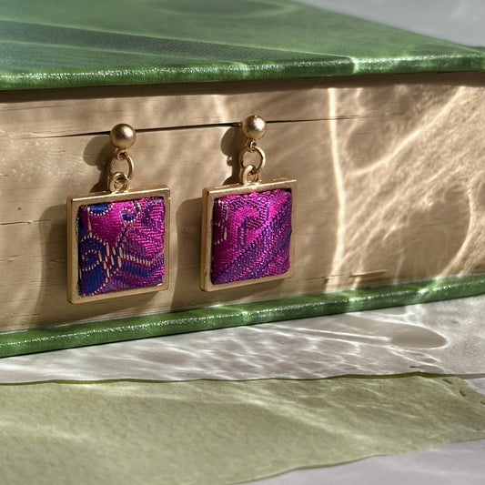 Purple Song Brocade Earrings